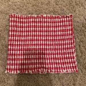 SOLD Brandy Melville gingham ribbed tube top